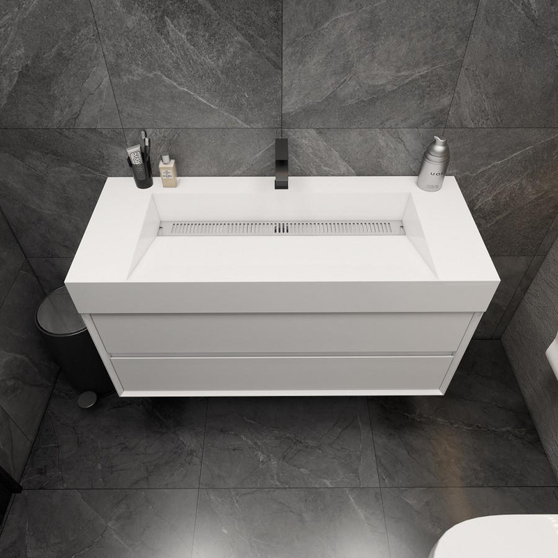 MAX 68 Floating Bathroom Vanity with FLX16 Acrylic Sink & Small