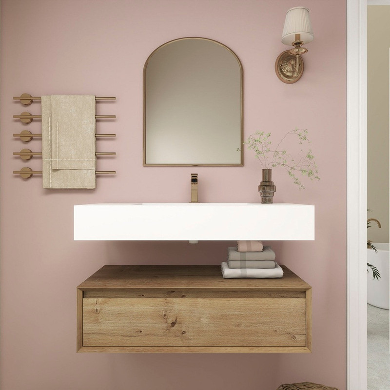 ALYSA Alysa 36’’ Floating Bathroom Vanity Set with FLX16 Acrylic Sink  ALYSA Alysa 36’’ Floating Bathroom Vanity Set with FLX16 Acrylic Sink