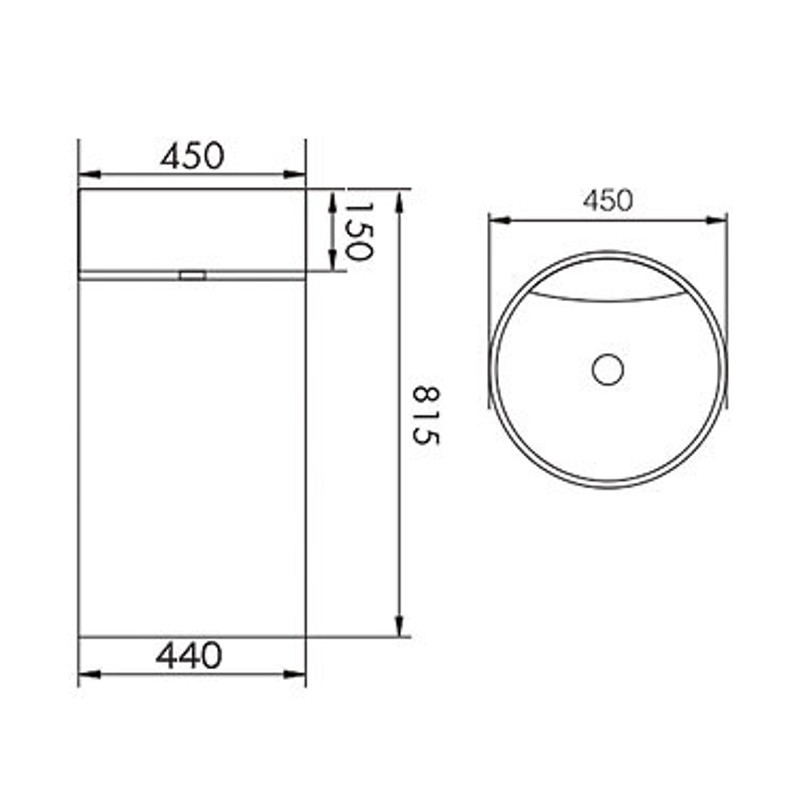 Better Vanity E-P02-2 White Pedestal Sink   Better Vanity E-P02-2 White Pedestal Sink