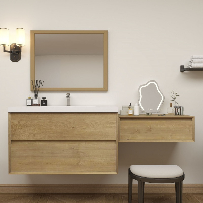 Kingdee 72" Floating Vanity & Makeup Table Set (42+30)   Kingdee 72" Floating Vanity & Makeup Table Set (42+30)