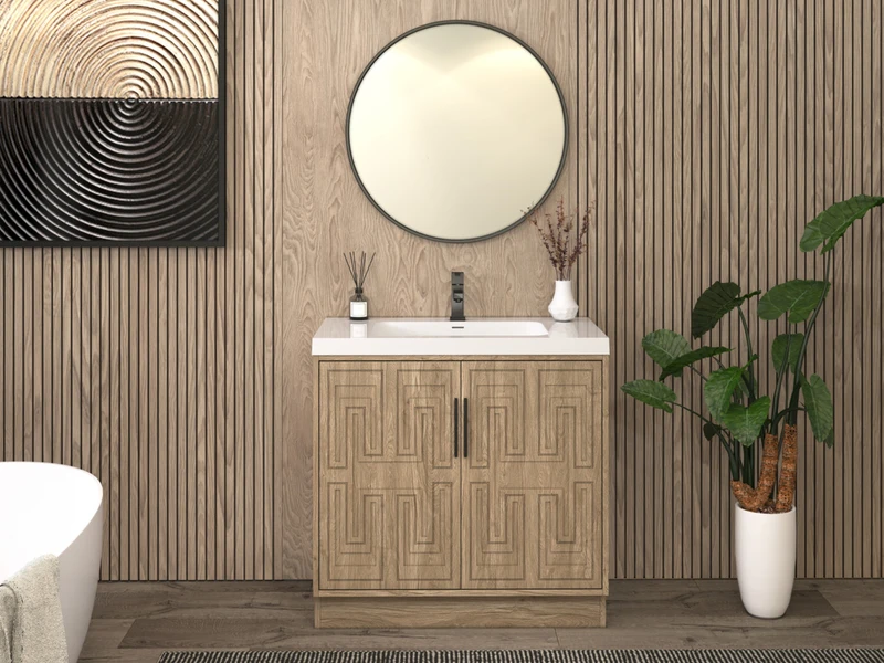 BELLA Bella 36" Freestanding Bathroom Vanity with Sink Top 