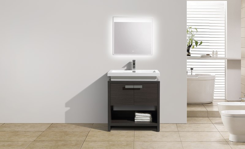Levi 32″ Vanity With Cubby Hole   Levi 32″ Vanity With Cubby Hole