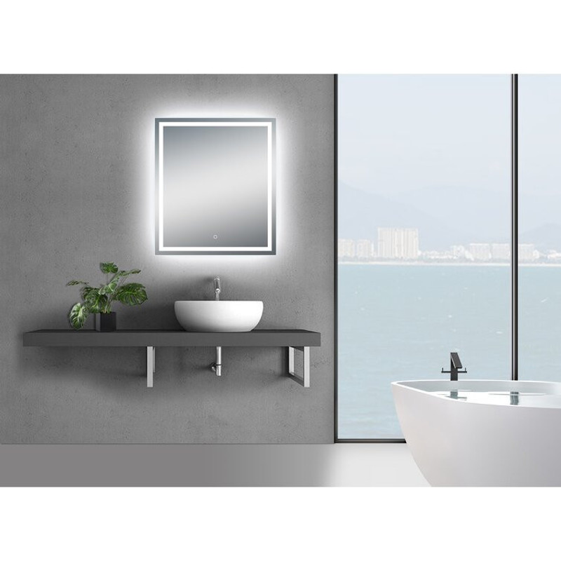 Twinkle 36'' Polished Edge Frosted Panel LED Mirror   Twinkle 36'' Polished Edge Frosted Panel LED Mirror