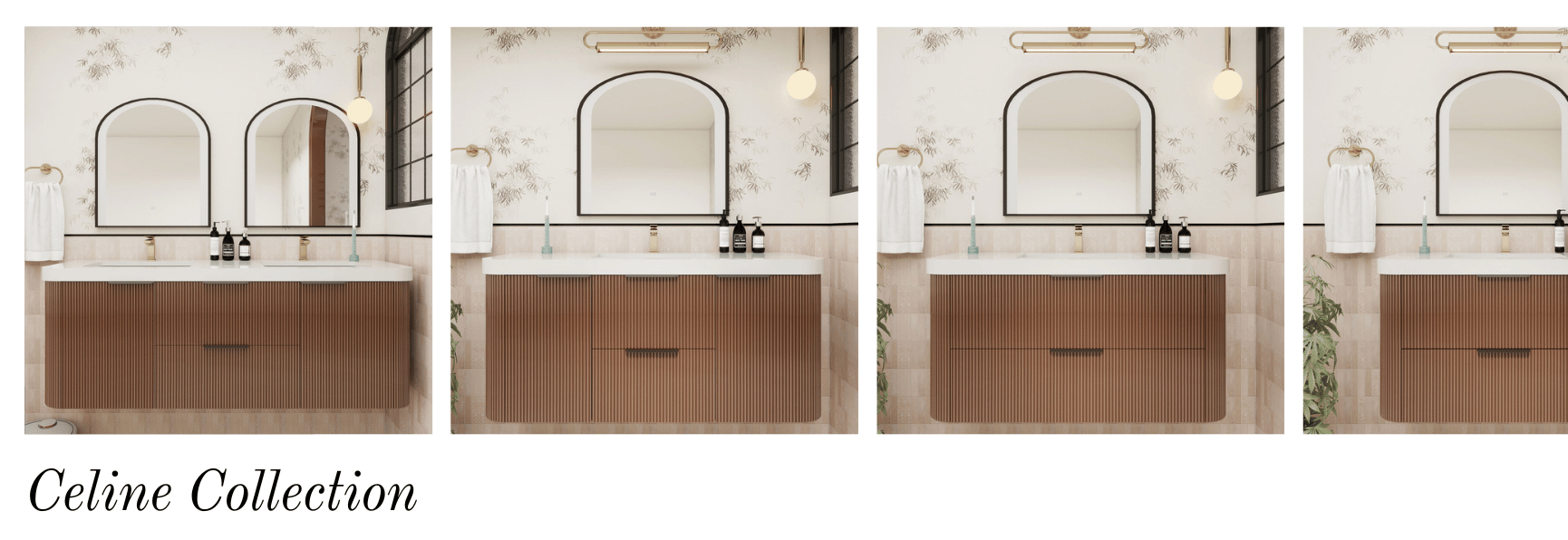 Celine Fluted Round Floating Bathroom Vanity Collection Brand Banner 2025 V1