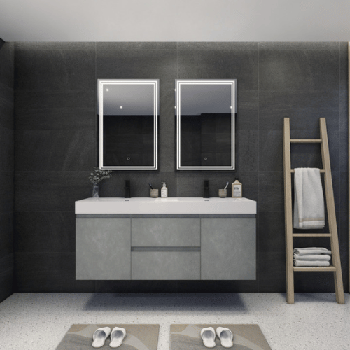 Fortune Floating Bathroom Vanity in Cement Gray | Moreno Bath Bathroom Vanities Wholesale Supplier