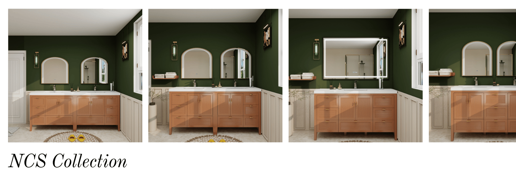 NCS Solid Wood Louvered Freestanding Bathroom Vanity Collection Brand Banner 2025 V1 ++++