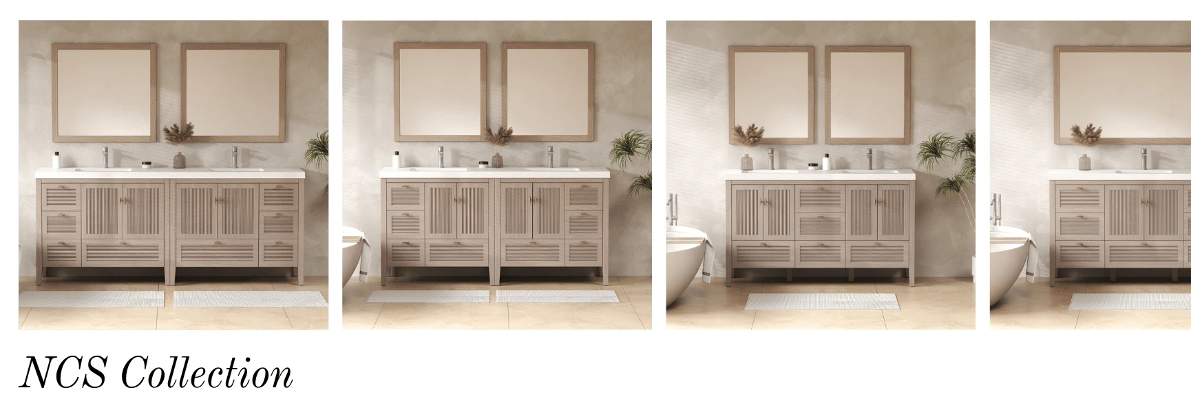 NCS Louvered Freestanding Coastal Shaker Style Bathroom Vanity in White Oak by Moreno Bath Bathroom Vanities 2026 New V1