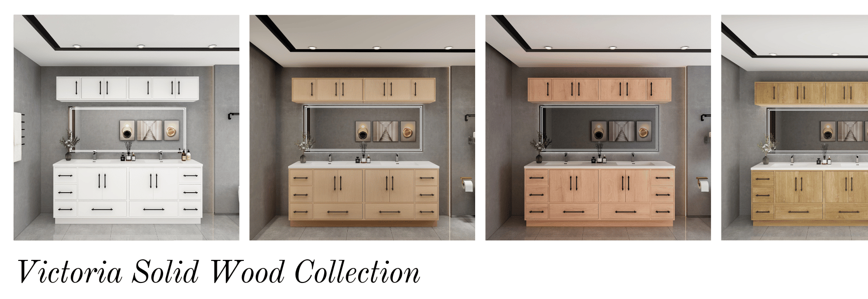 Victoria Solid Wood Freestanding & Floating Vanity Collection | Moreno Bath Modern Solid Wood Bathroom Vanities