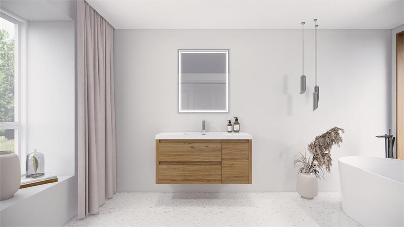 Jade 48 Floating Bathroom Vanity Natural Oak 