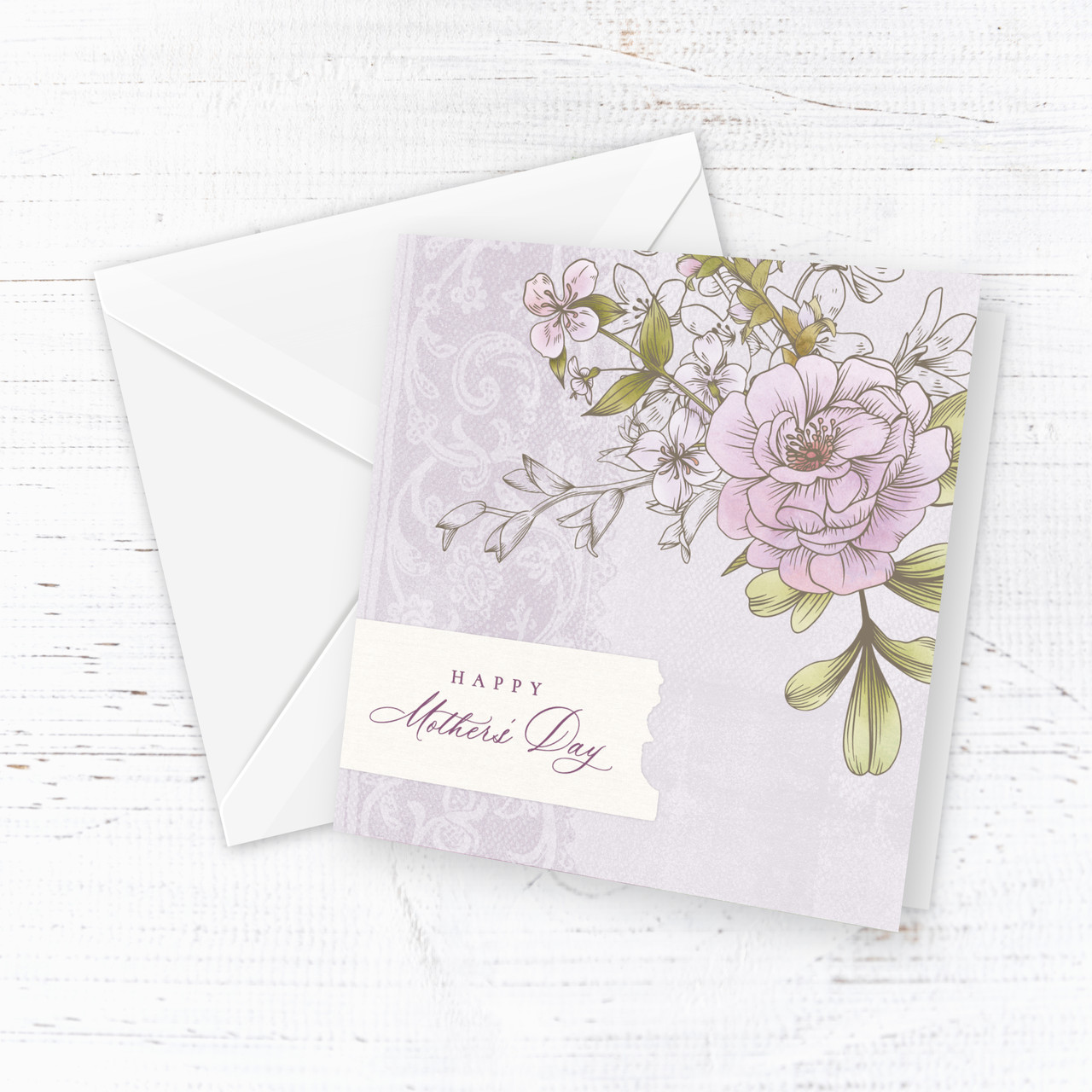 Lavender Floral Mother's Day Card Especially Yours Designs