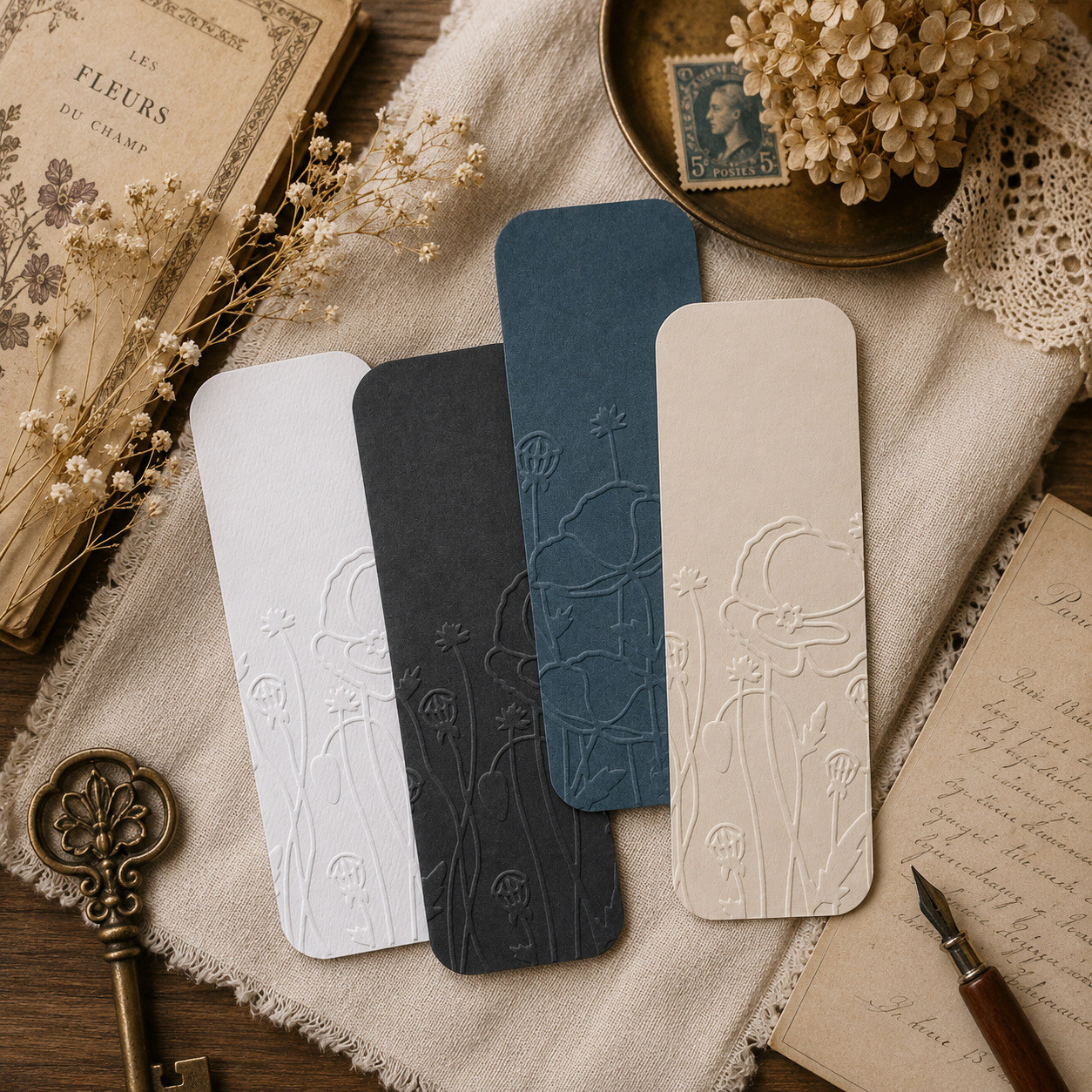 Poppies Embossed Bookmark - Especially Yours Designs