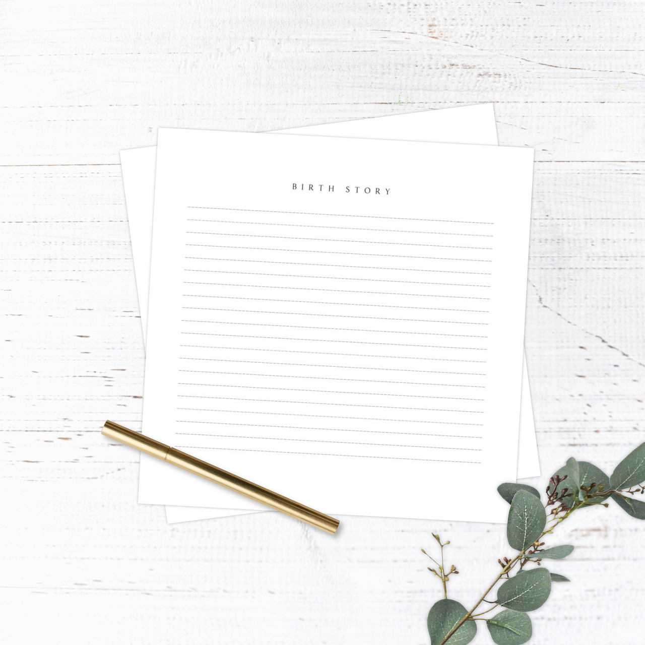 Birth Story Page for your Baby Book Especially Yours Designs