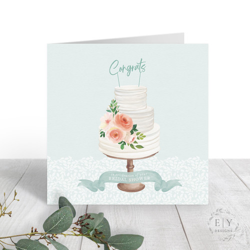 Wedding Cake Bridal Shower Card