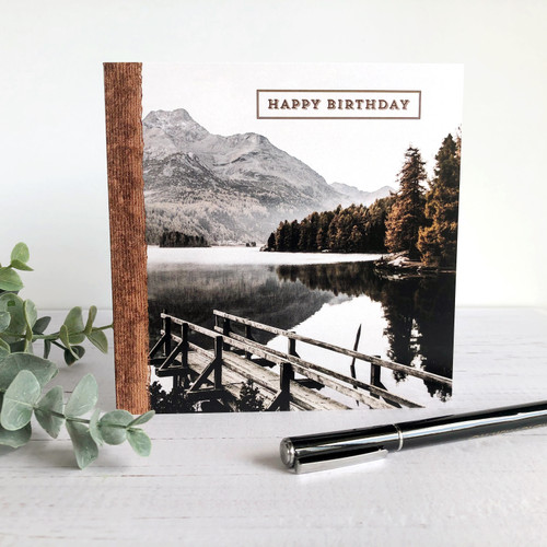 Rustic Landscape Birthday Card 