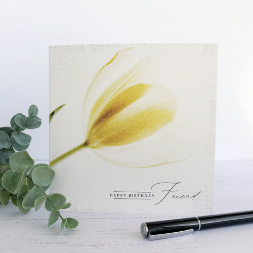 Yellow Tulip Birthday Card