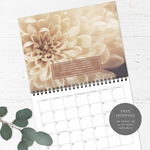 Hymns and Nature's Neutrals Wall Calendar