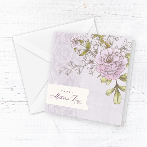 Lavender Floral Mother's Day Card