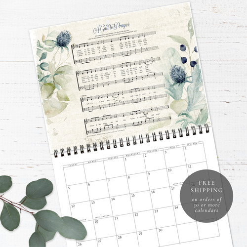 Hymns and Florals Wall Calendar