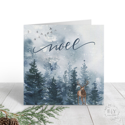 Winter Forest Christmas Card | READY TO SHIP