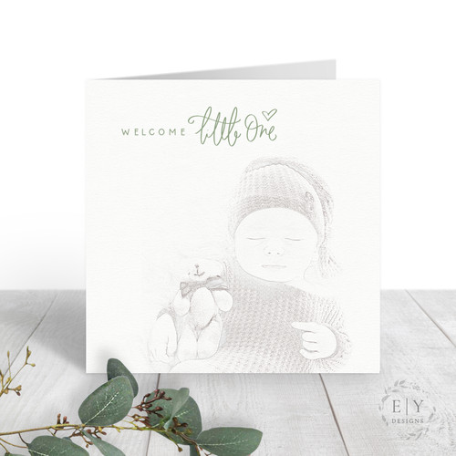 Baby Boy Sketch Baby Card