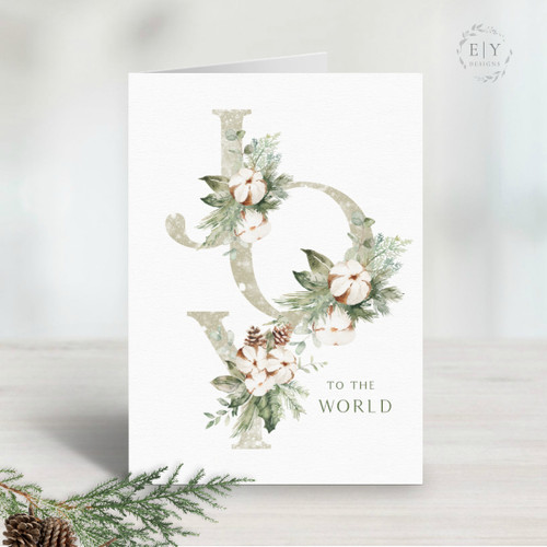 JOY Mini Christmas Card Set 