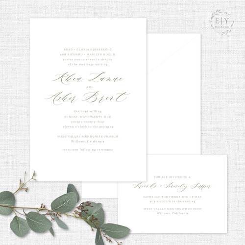 Simple Elegance Wedding Invitation