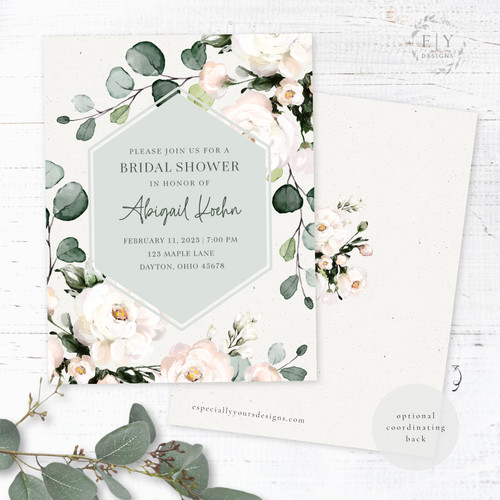 Soft Florals Bridal Shower Invitation Soft Florals Bridal Shower Invitation