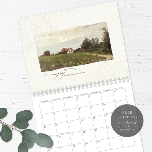 Vintage Cottage Birthday Calendar | Congregational or Family Birthday Calendar
