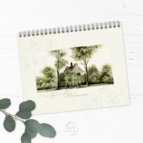 Vintage Cottage Wall Calendar