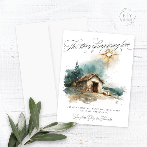 Star and Stable Personalized Christmas Card
