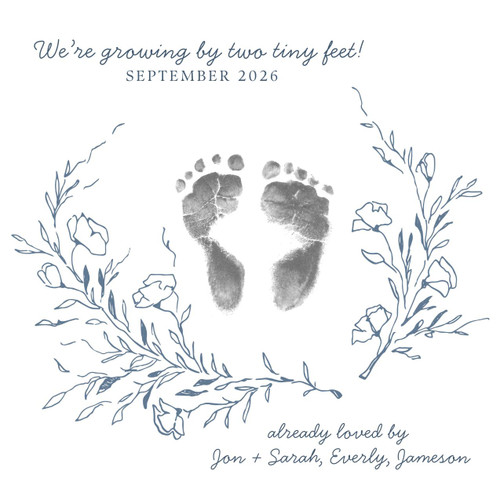 Two Feet Pregnancy Announcement | Digital File