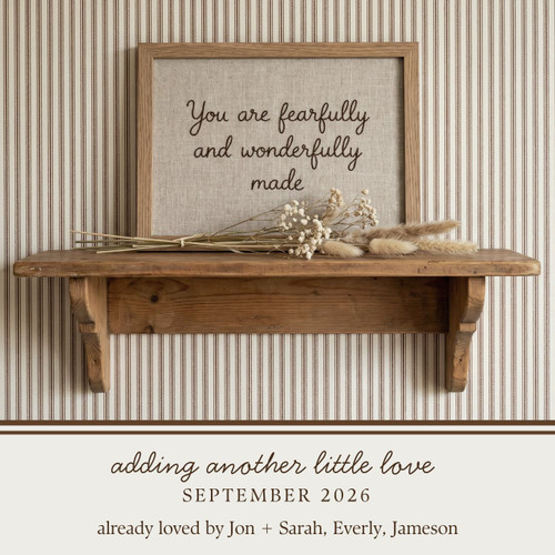 Fearfully + Wonderfully Made Pregnancy Announcement | Digital File