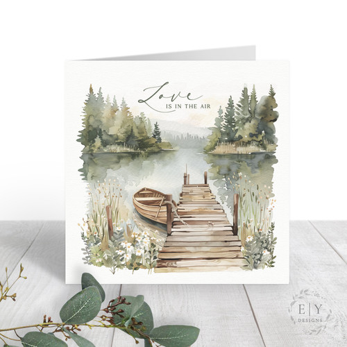 Scenic Lake Wedding  Card