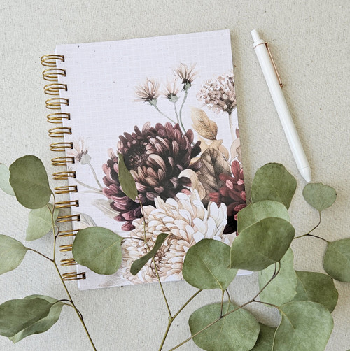 Pink + Burgundy Florals Journal Notebook