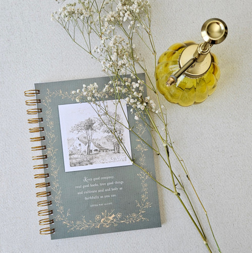 Vintage House Sketch Journal Notebook