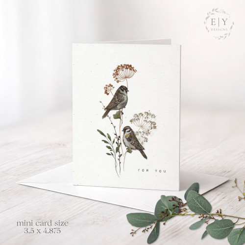Bird Mini Note Card