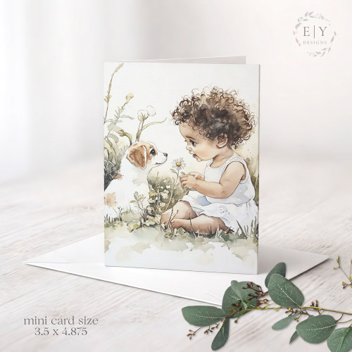 Little Girl Mini Note Card