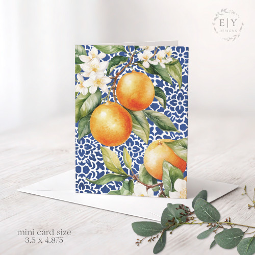 Oranges Mini Note Card