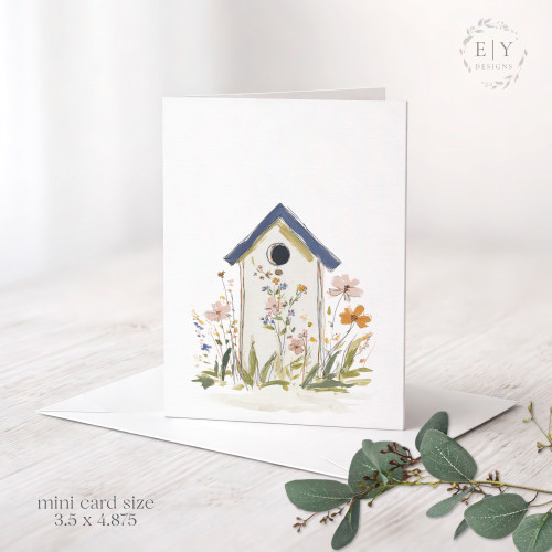 Birdhouse Mini Note Card