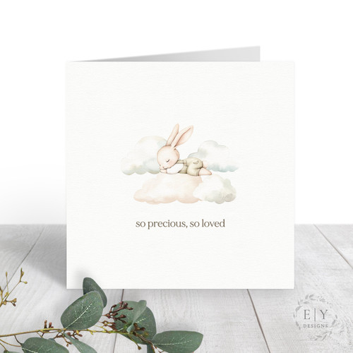 Bunny Baby Loss Sympathy Card