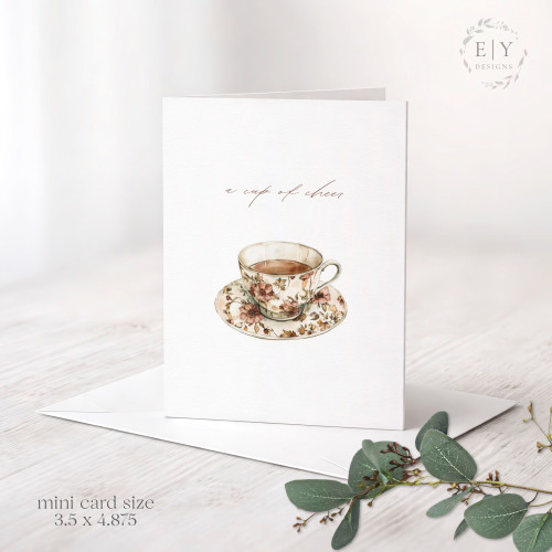 Cup of Cheer Mini Note Card
