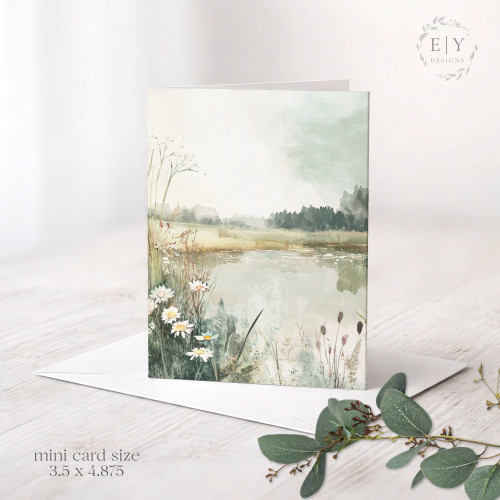 Pretty Pond Mini Note Card