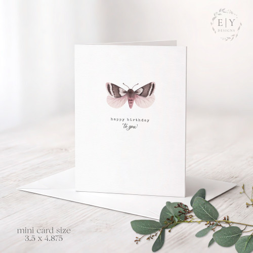 Butterfly Birthday Mini Note Card