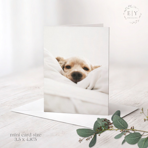 Cozy Puppy Mini Note Card