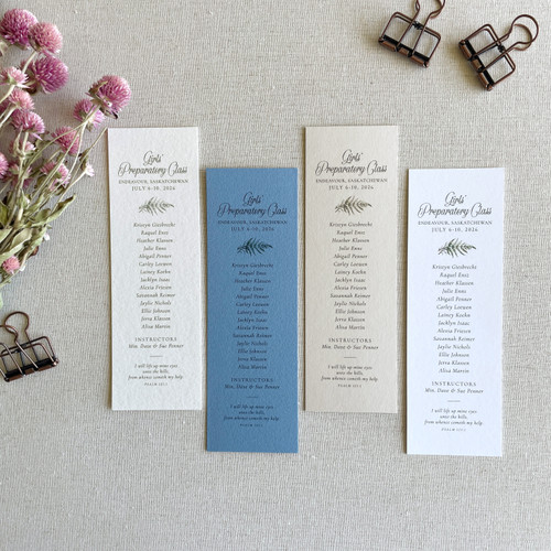 Delicate Fern Girls' Prep Class Bookmark