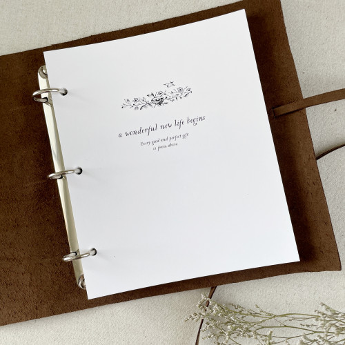 Baby Book Pages // for leather binder
