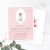 Floral Bunny Pink Polka Dot Birth Announcement