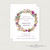 Spring Purple & Pink Floral Wreath  Bridal Shower Invitation