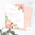 Pink Watercolor Floral Birth Announcement