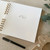 Ivory Cream with Gold Foil Wire Bound Baby Book | Script Font